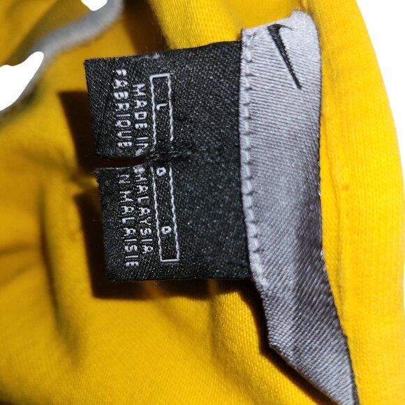 Nike Yellow Long Sleeve V-Neck‎ Shirt With Reflective Stripes & Pocket - Picture 5 of 8